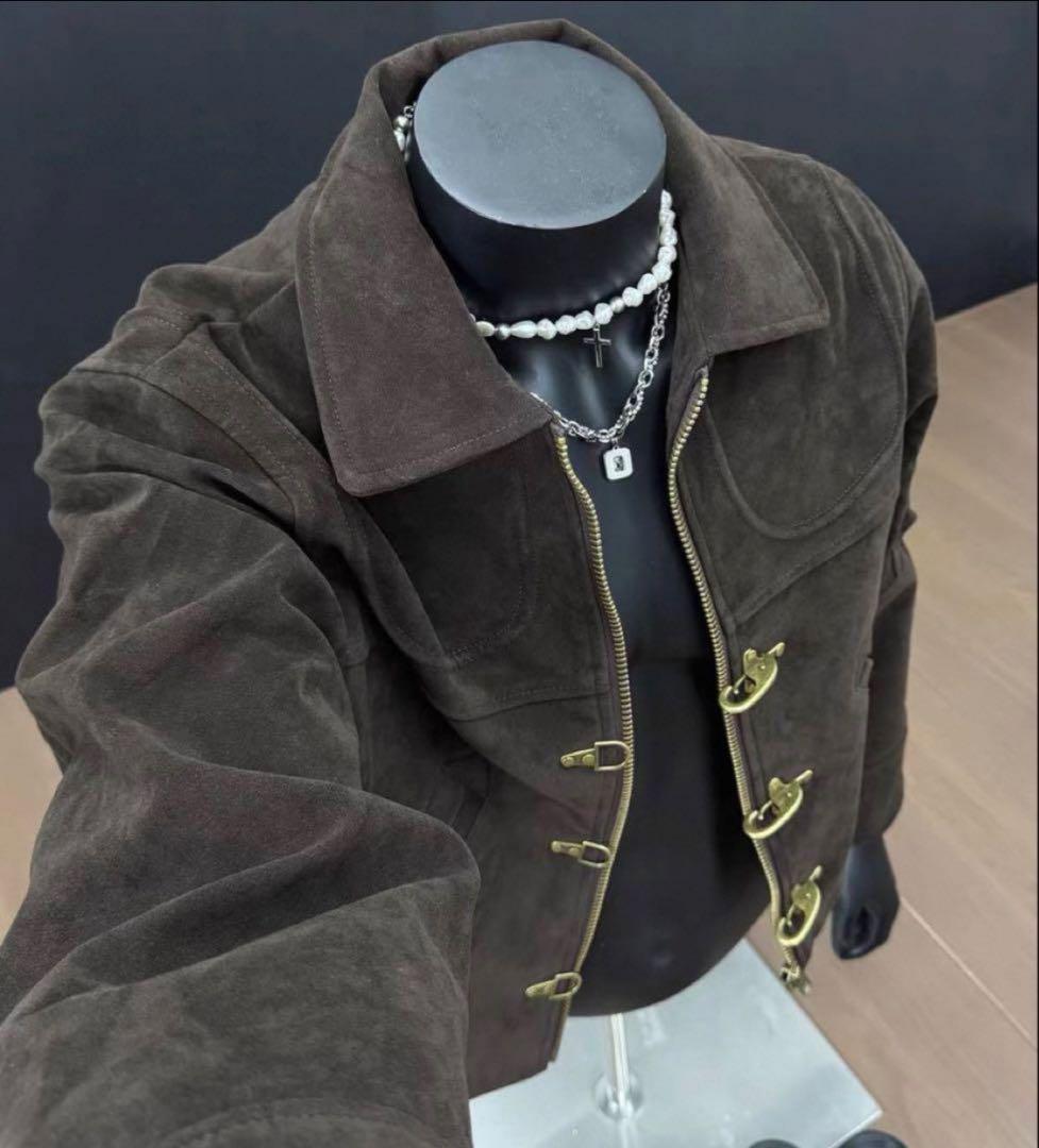 短丈 ファイヤーマンジャケット スウェード opium archive