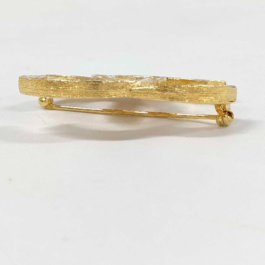 CHANEL ブローチ　ココマーク　ラインストーン　ゴールド