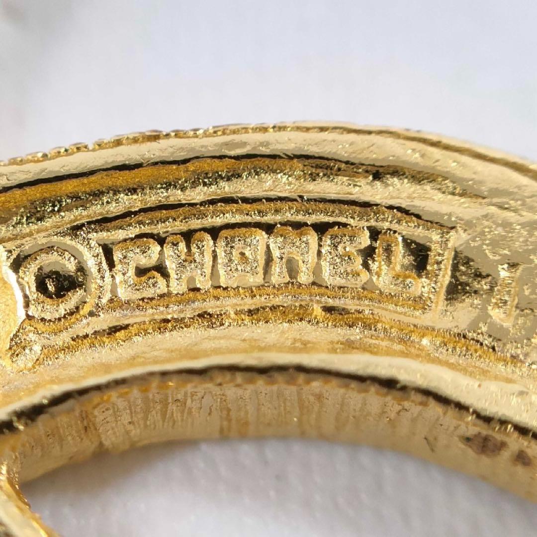 CHANEL ブローチ　ココマーク　ラインストーン　ゴールド