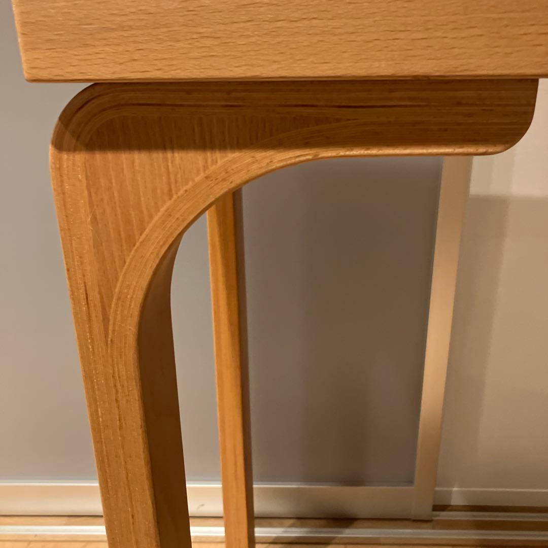 天童木工　木製ホワイトサイドテーブル