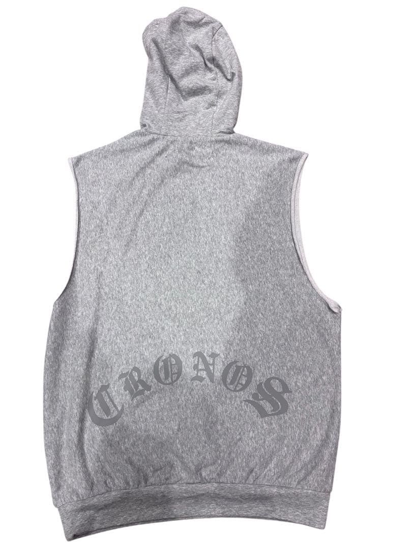 CRONOS上下セットアップブラックレターノースリーブフーディ&ショーツ別売り可