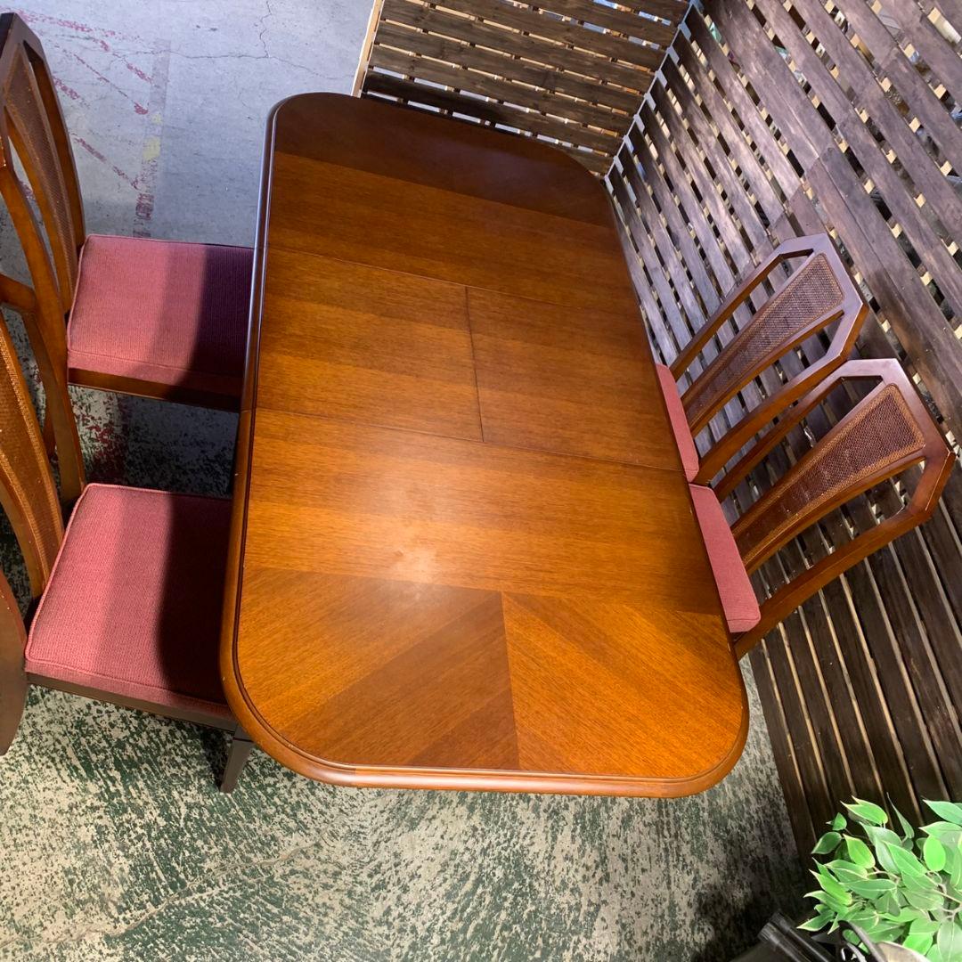 J715 マルニ木工 地中海 ダイニングテーブル チェアセット 伸縮性