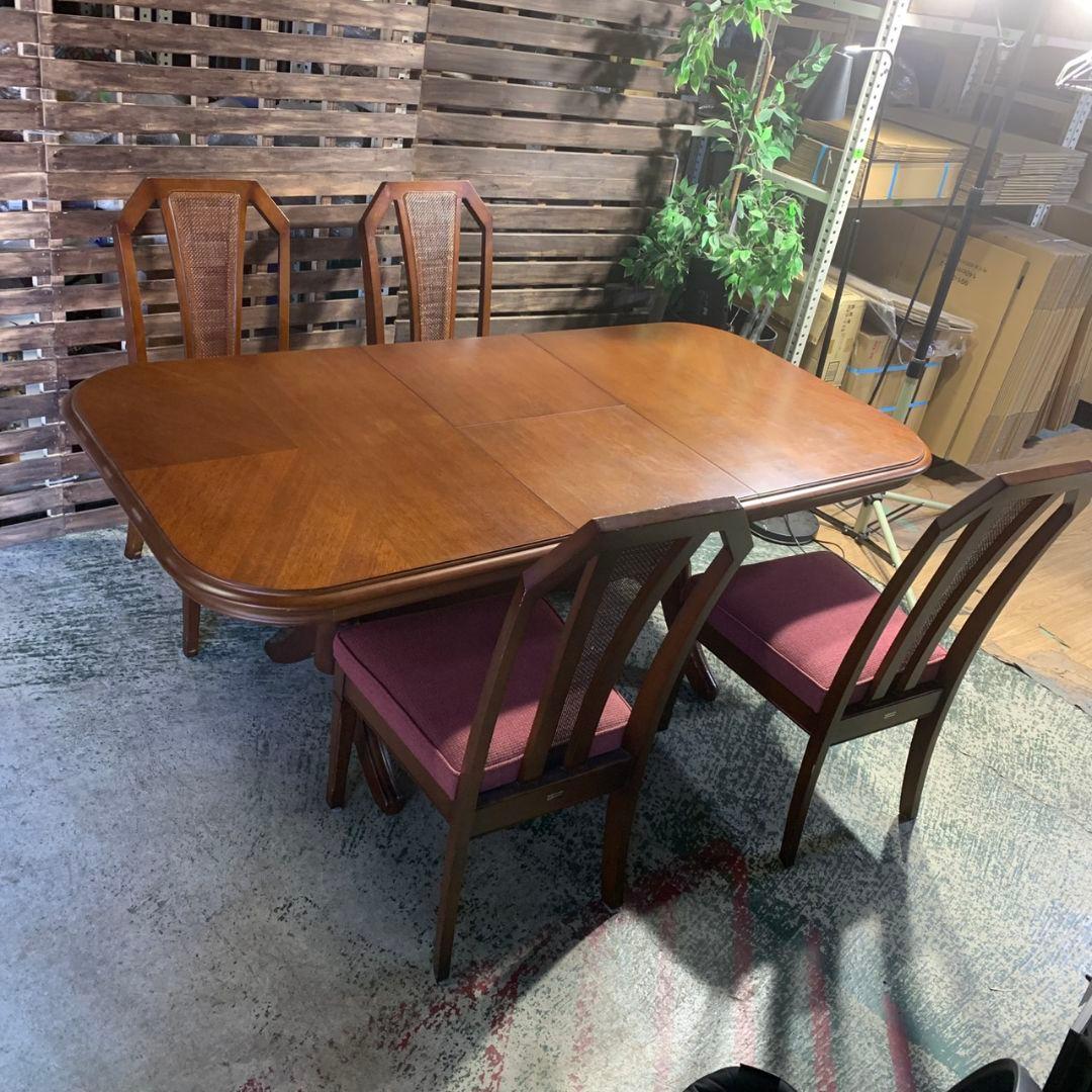 J715 マルニ木工 地中海 ダイニングテーブル チェアセット 伸縮性