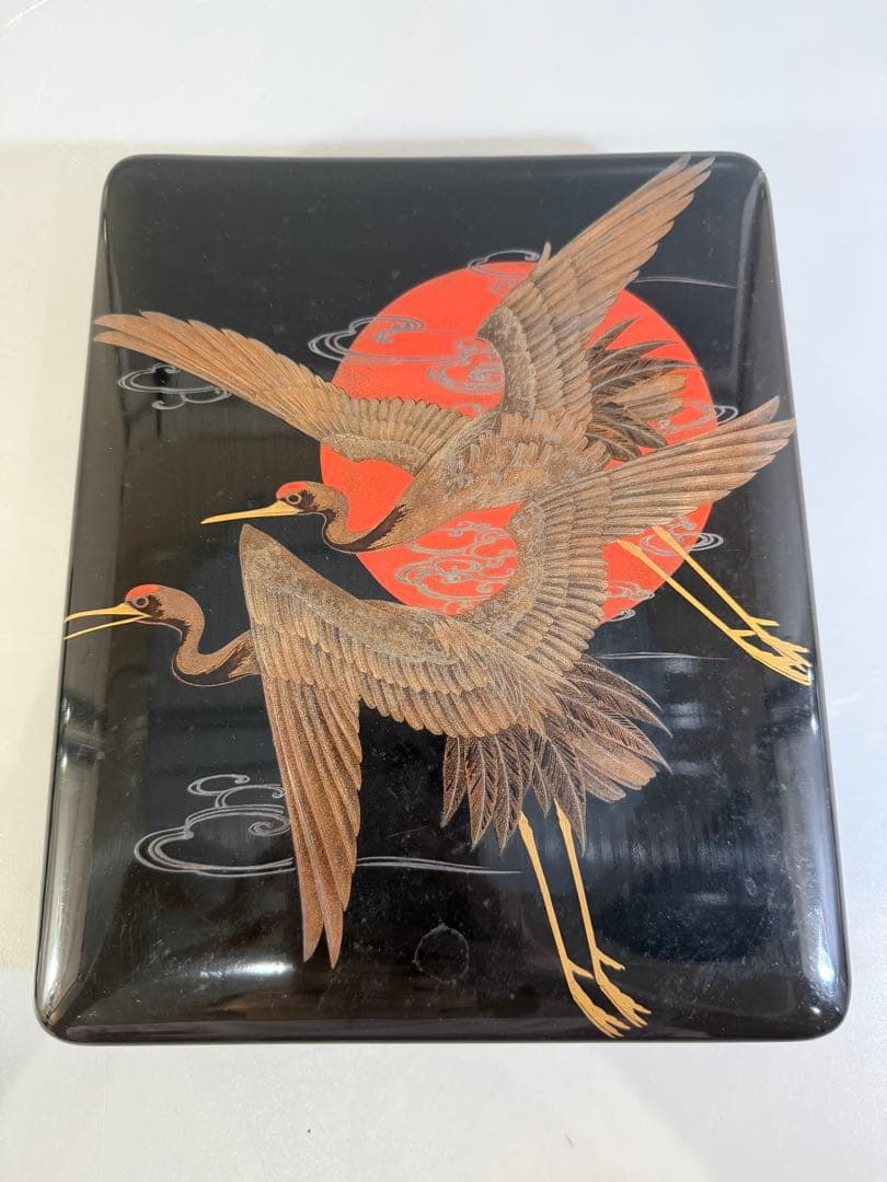 DT668 時代 旭飛鶴蒔絵 文箱
