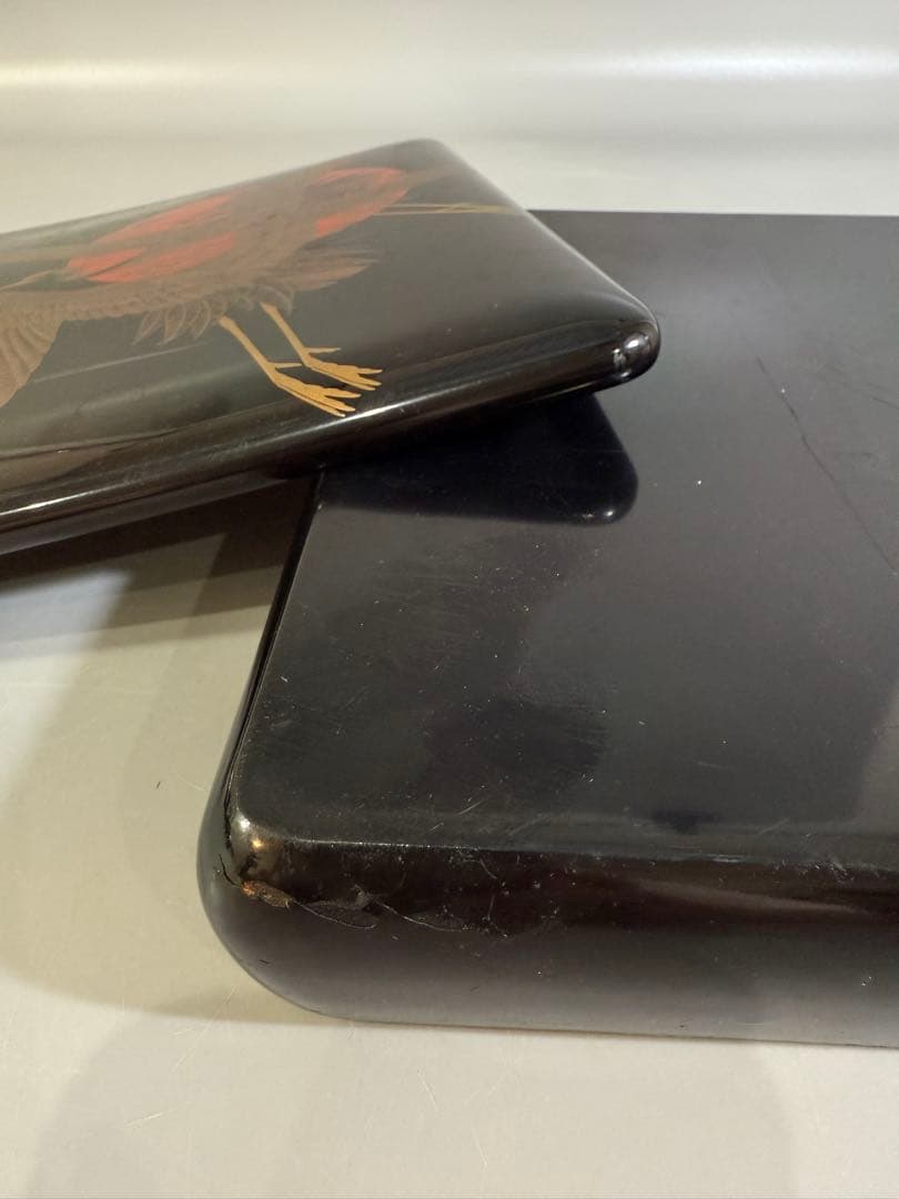 DT668 時代 旭飛鶴蒔絵 文箱