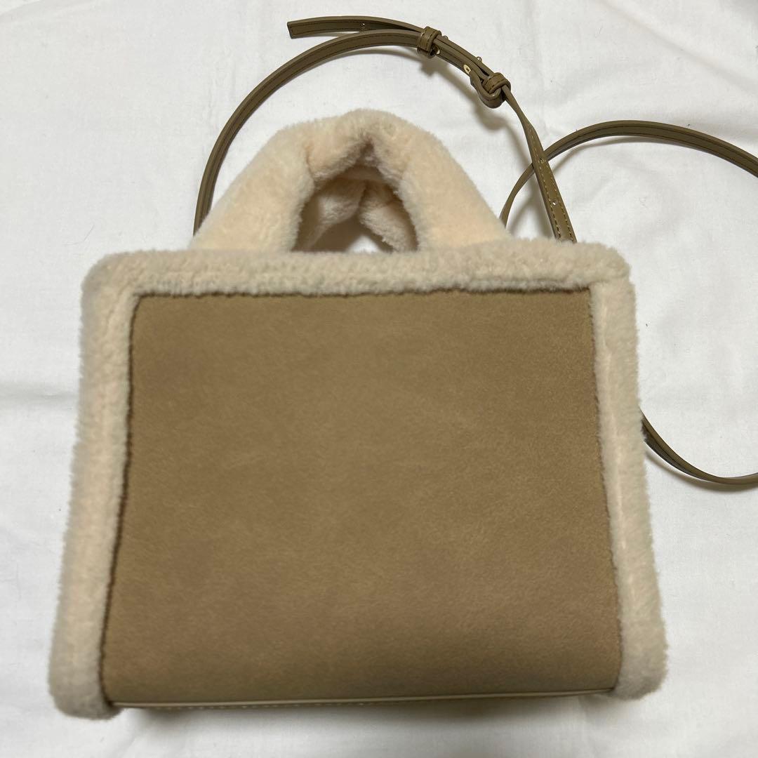 FURFUR ムートンロゴトートバック ベージュ