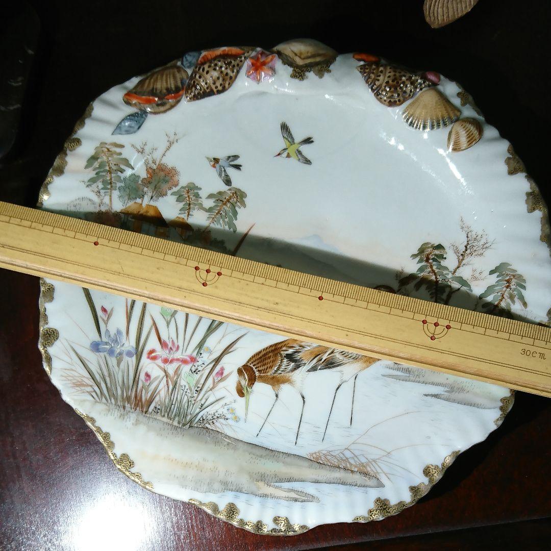 横浜絵付 貝皿 明治時代 里帰り