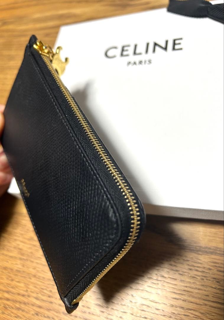 ★★★ちゃま★★★12/30迄★セリーヌ★ジップ付ロングカードホルダー★