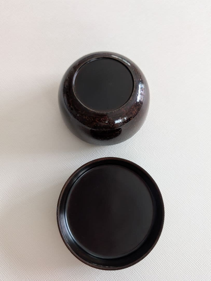 棗　茶道　椿柄