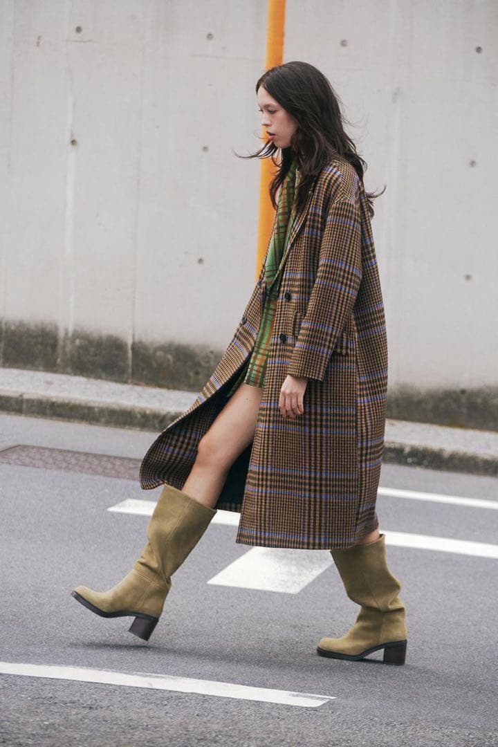 ZARA チェック　オーバーサイズコート　2025AW