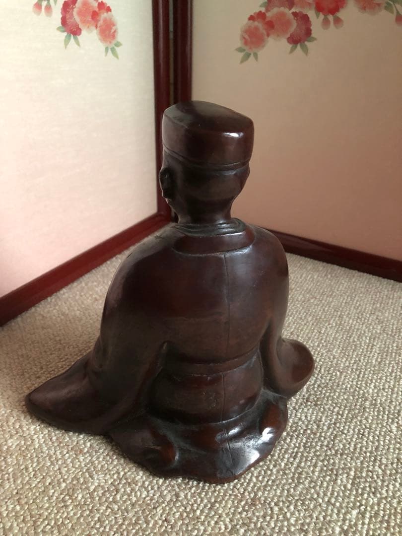 唐銅　千利休座像