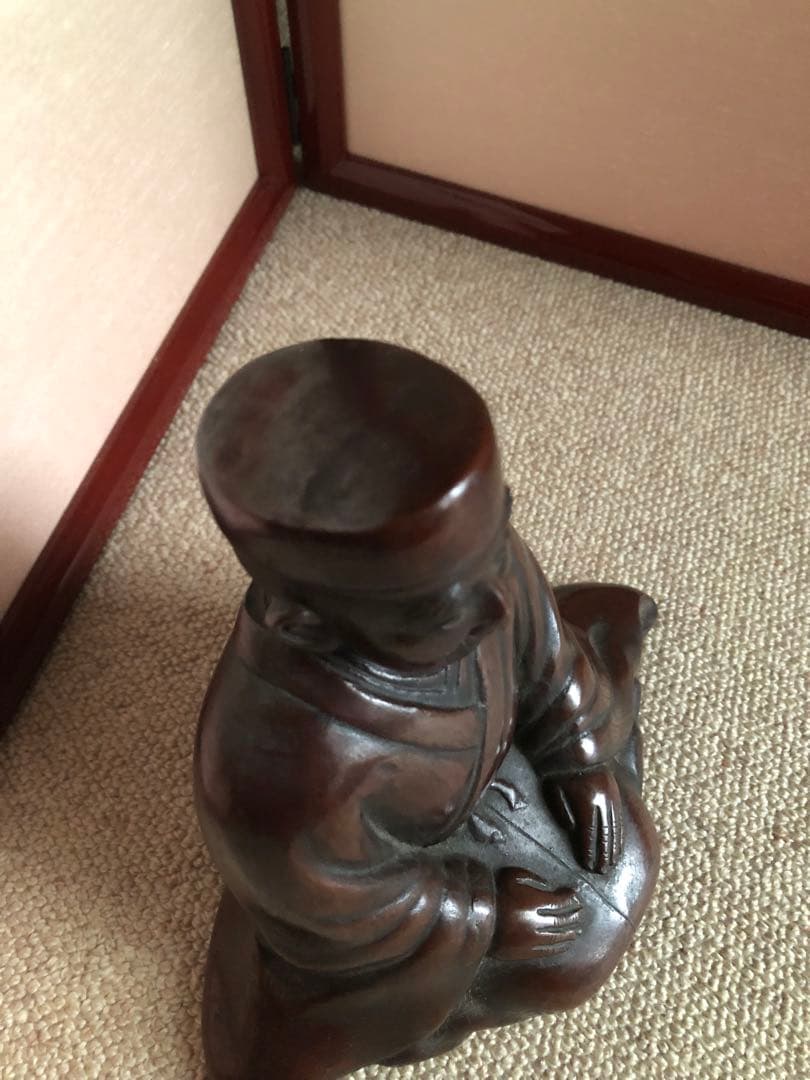 唐銅　千利休座像