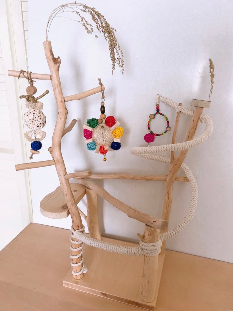 白樺　ロープパーチスタンド♪おもちゃ付きஐ