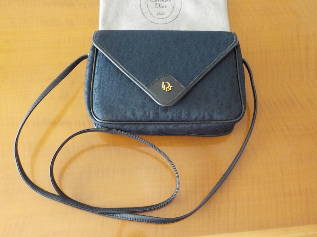 Christian Dior ネイビー ショルダーバッグ