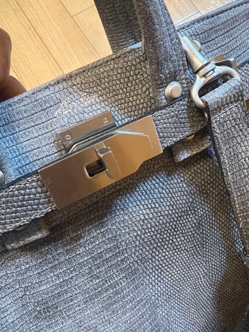 MUL ホワイト消し加工 リザード型押しレザー S