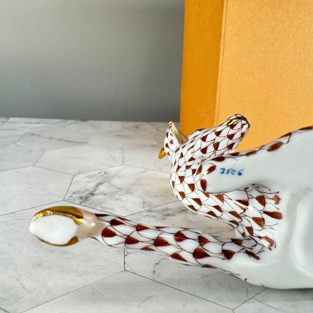 DA1294 ヘレンド　herend トナカイ　シカ　鹿置物　陶器　フィギュリン