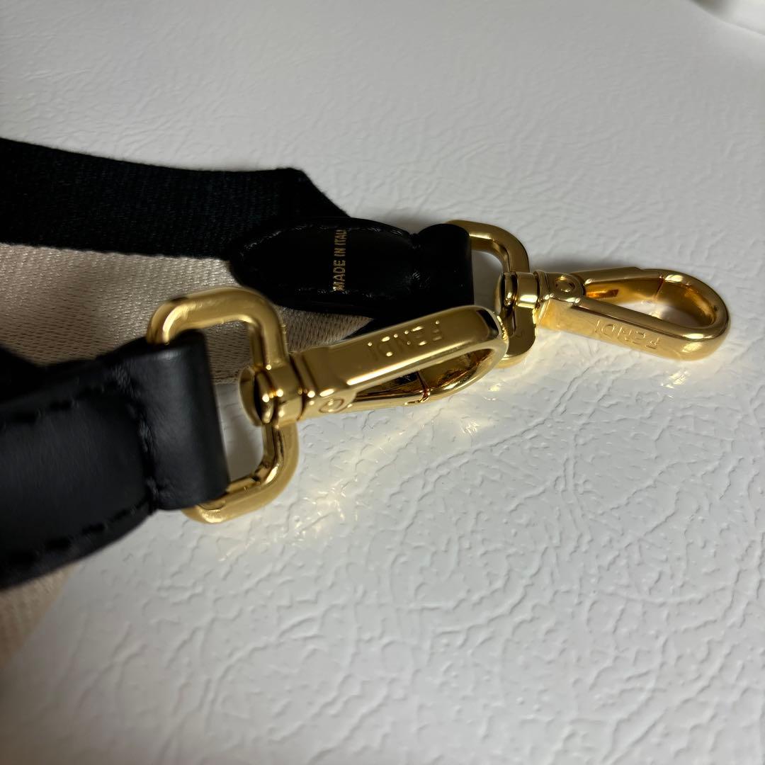 FENDIショルダーストラップキャンパスレザーコラボストラップ