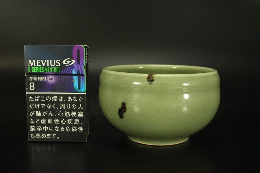 飛青磁 建水 煎茶 亀水 美品(メ1135)