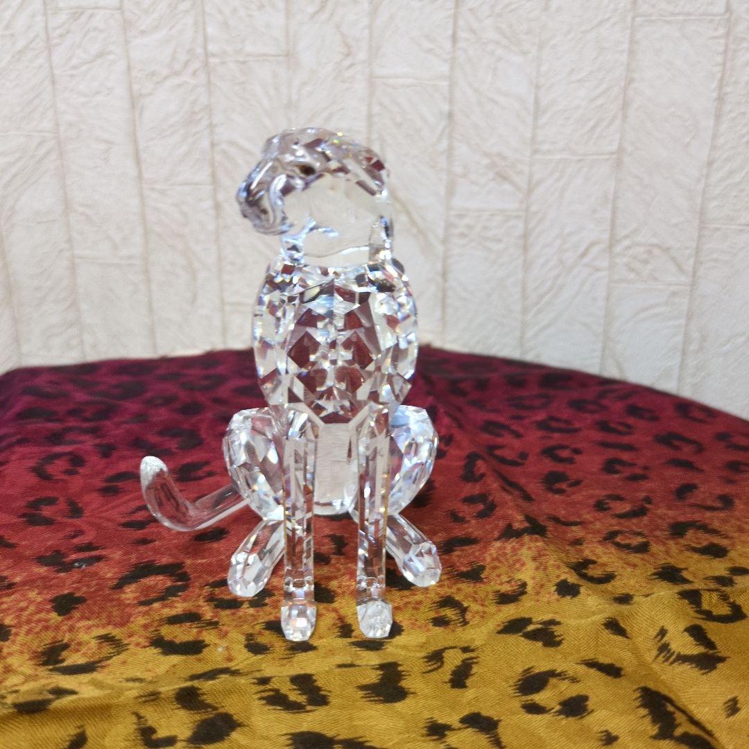 スワロフスキー　クリスタル チーター彫刻 置物