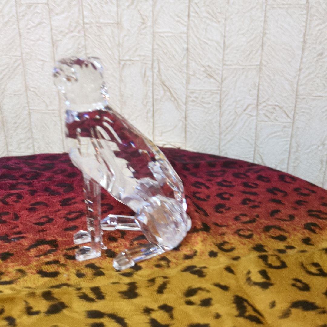 スワロフスキー　クリスタル チーター彫刻 置物