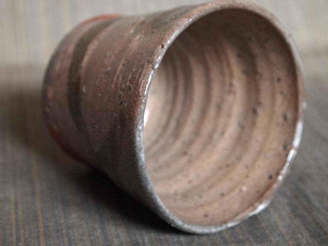 希少作★中川自然坊★絵唐津【窯変】焼酎杯★共箱・栞