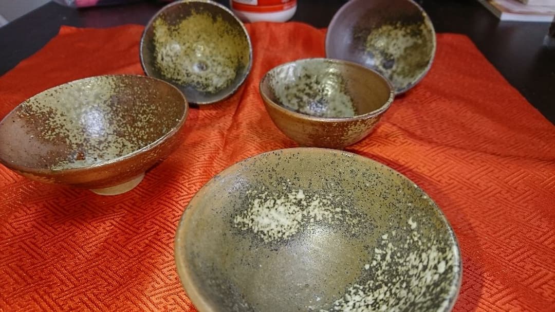 自作作品中皿、soup皿、スパゲッティ、サラダなど。