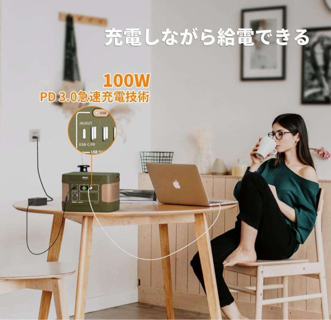 全新品 ポータブル電源 400W 防災