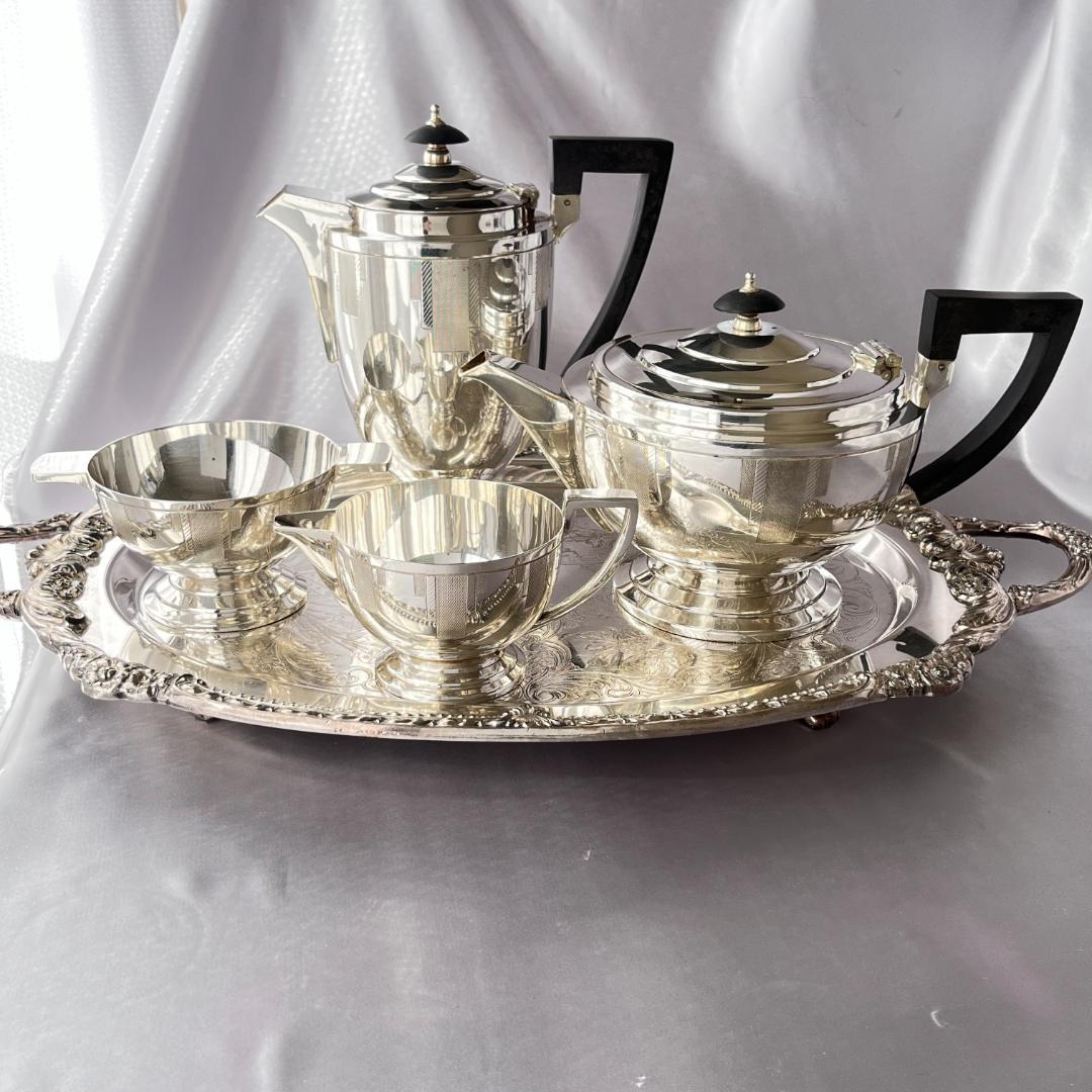 【Walker & Hall】 アールデコのティーサービス 4点