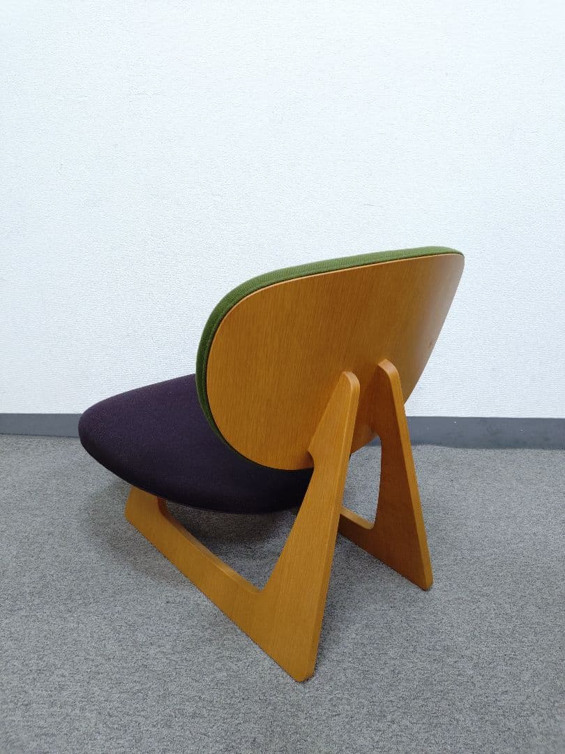 美品 天童木工 低座イス 長大作デザイン S-5016NA-ST型