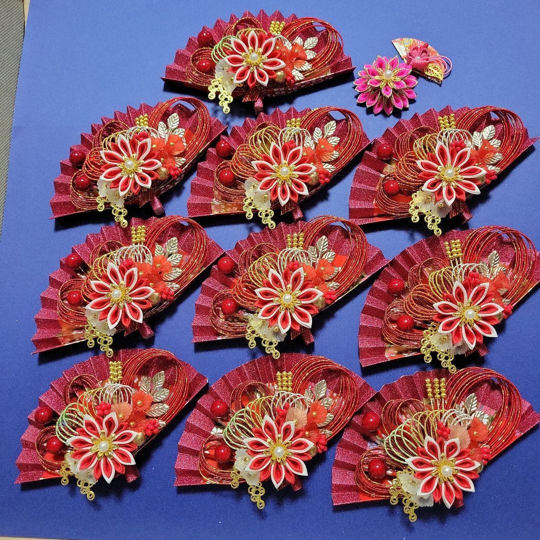 にこ《水引素材》友禅和紙使用扇子