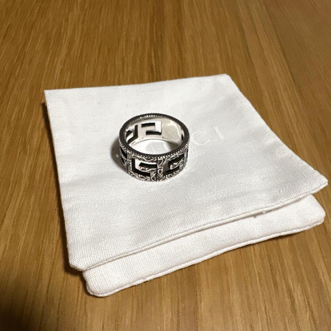 グッチ スクエアG シルバー リング 16号) アラベスク