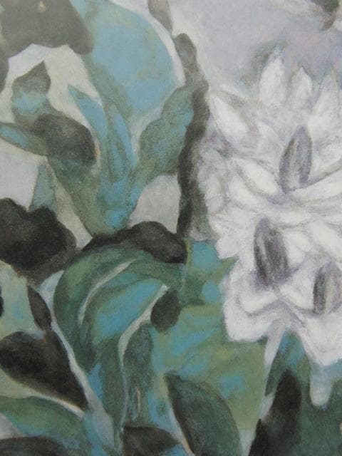 浦田正夫、【白い花】、希少な額装用画集より、新品額装付