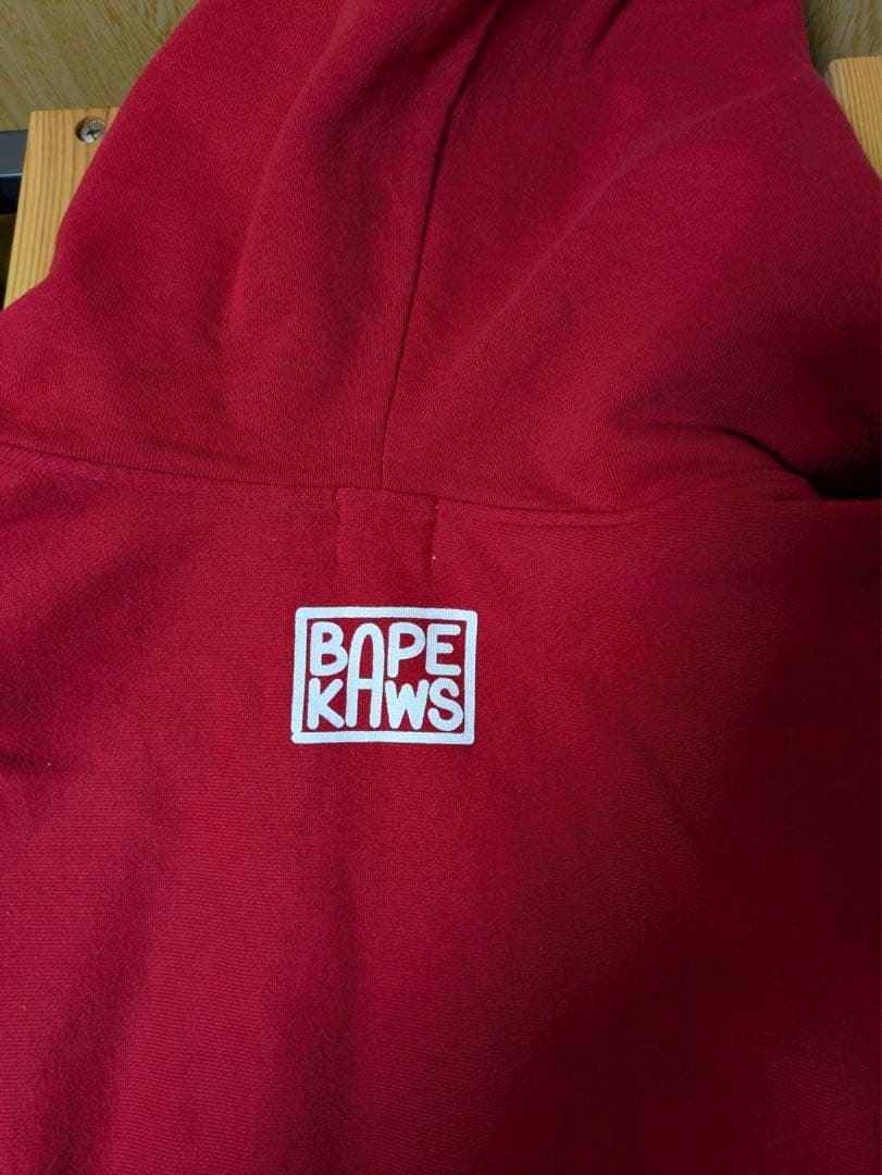 BAPE フルジップパーカー XL レッド