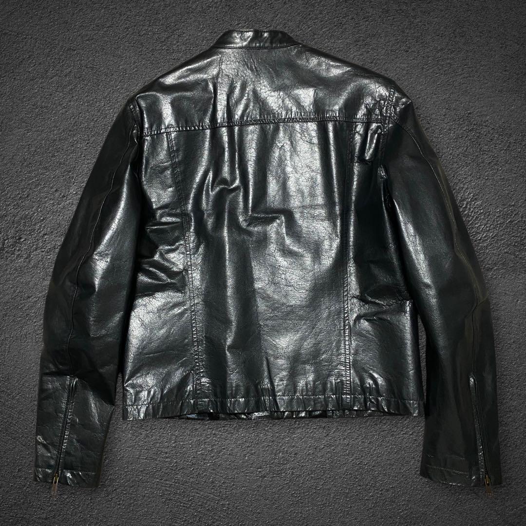 ジャケット・アウター FICCE crocodile embossed leather jacket