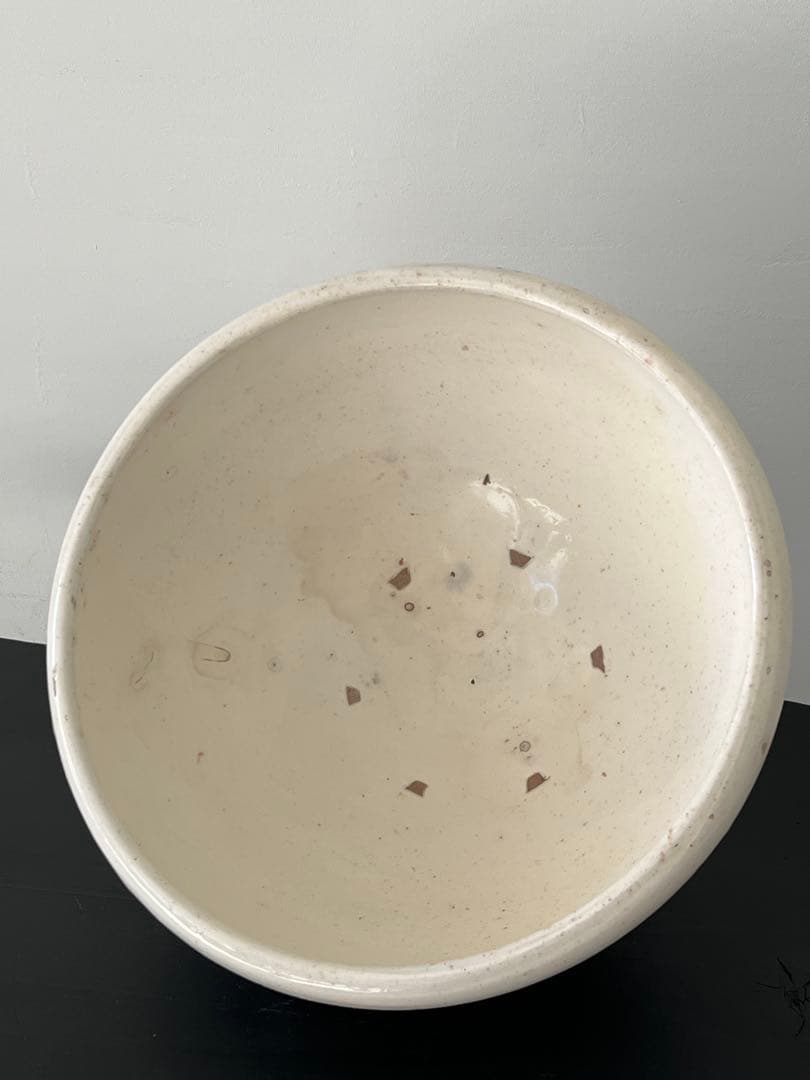 戦前 平清水焼 白磁鉢 ／ こね鉢 白磁ボウル デルフト