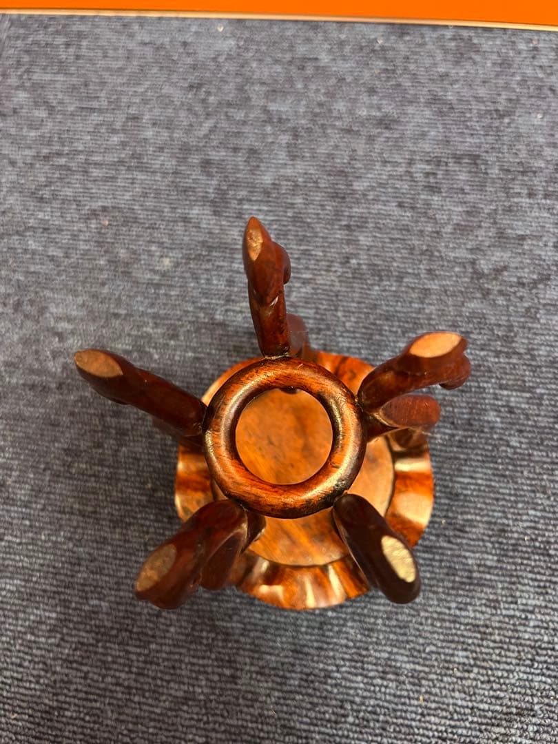 1453 花梨　唐木　天然木　ミニ花台　飾台　香炉台　中国美術