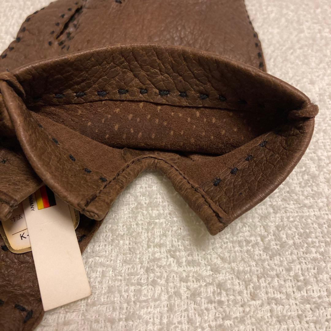 ペッカリー革手袋　手縫い　　　　　　　ブラウン　未使用