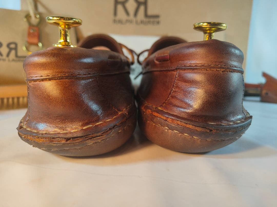 【Vintage】USA製 RALPH LAUREN　モカシンシューズ　高級革靴