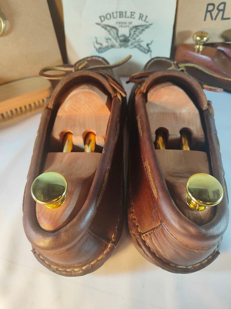 【Vintage】USA製 RALPH LAUREN　モカシンシューズ　高級革靴