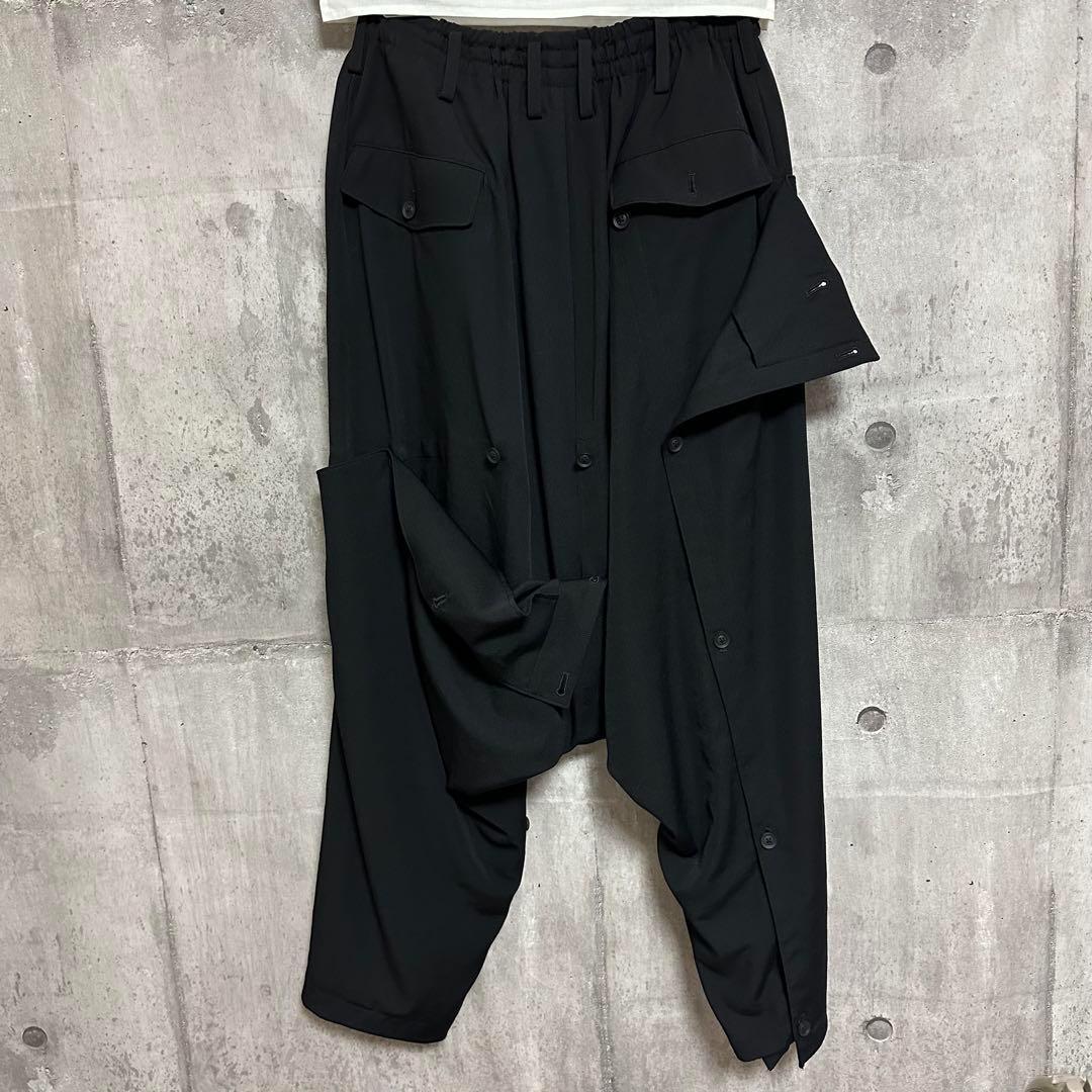 【希少】2 Yohji Yamamoto サルエルパンツ パッチワーク ボタン