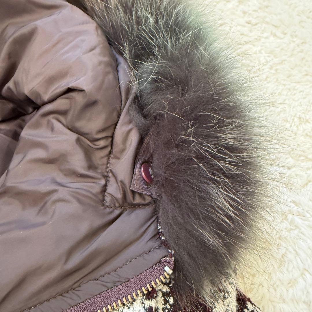 【美品】DAMA collection フード付き ツイードコート 千鳥格子 M