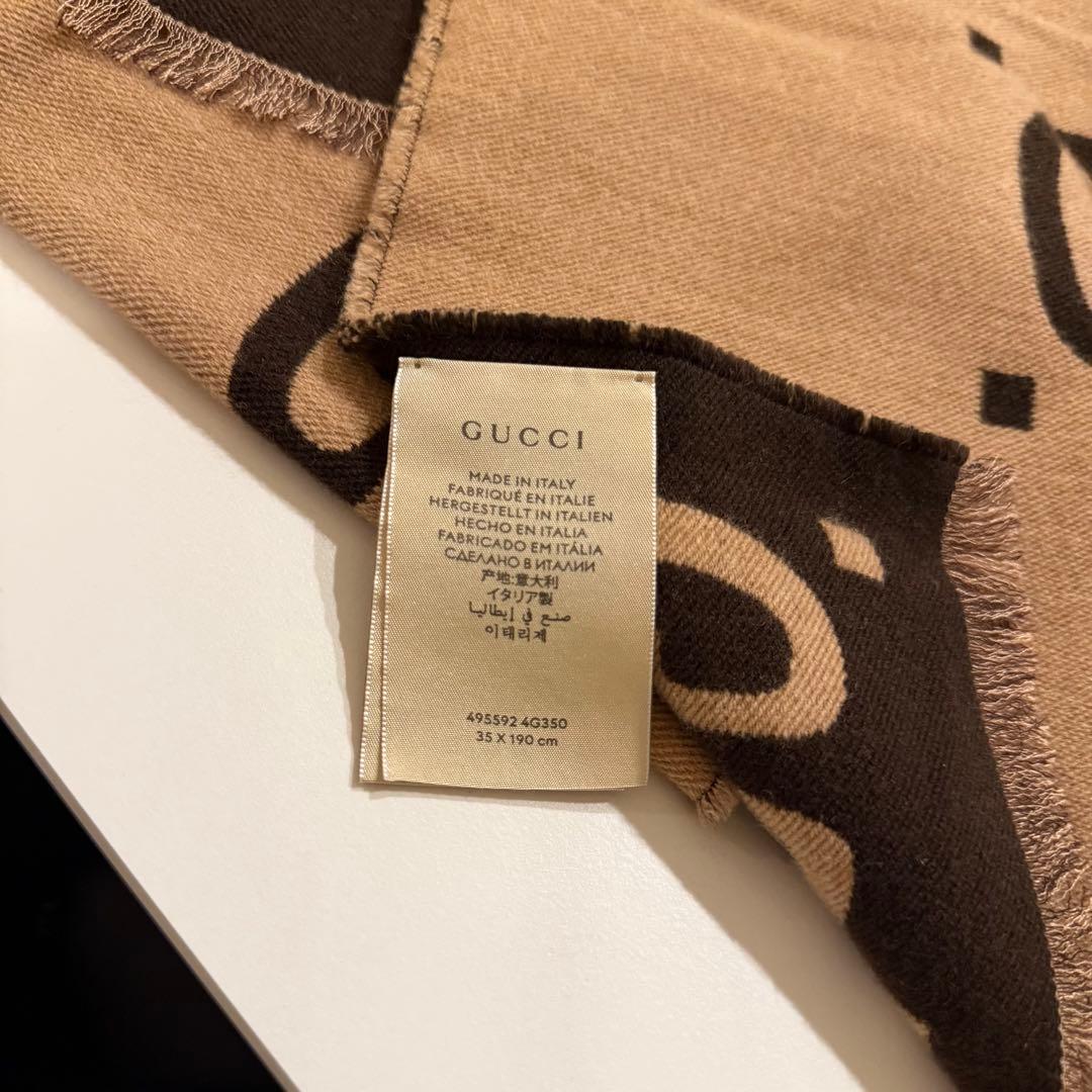 GUCCI GGロゴ マフラー GGジャガード
