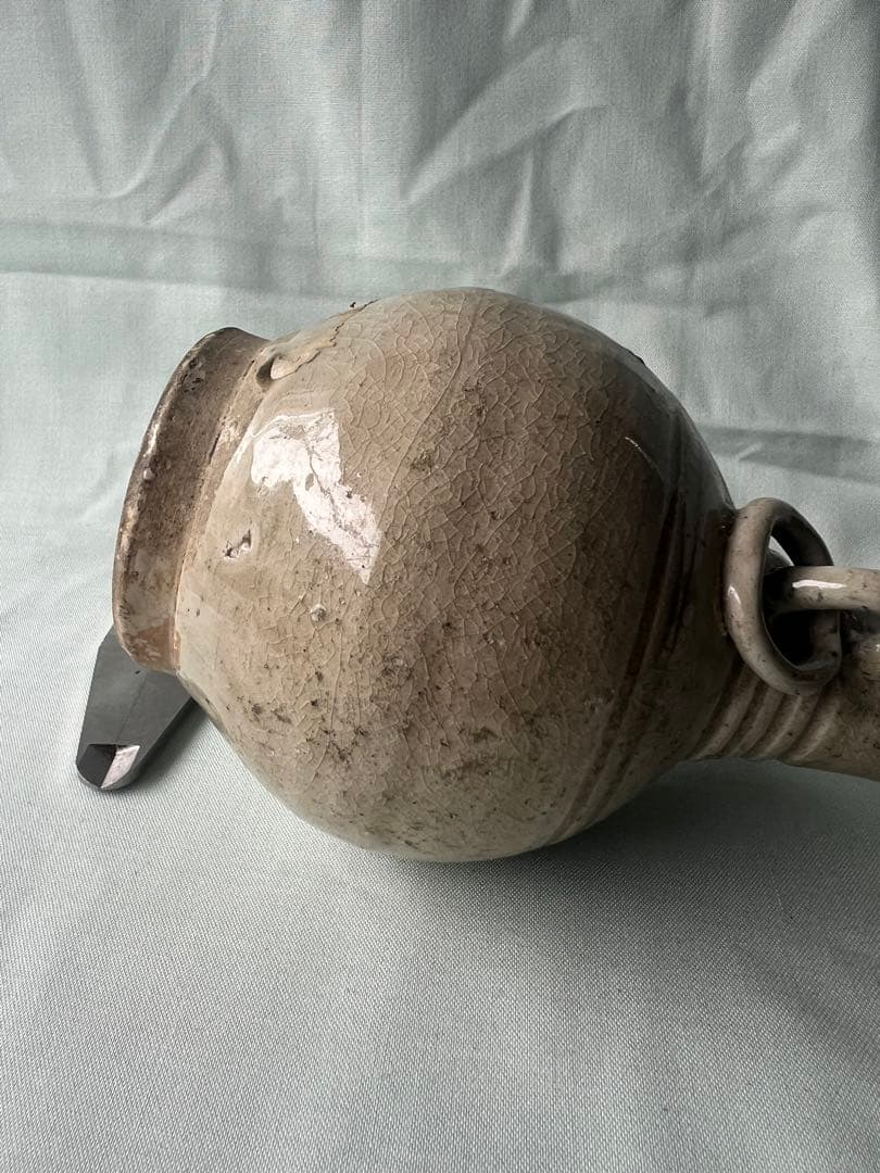 青瓷不遊環瓶  古美術