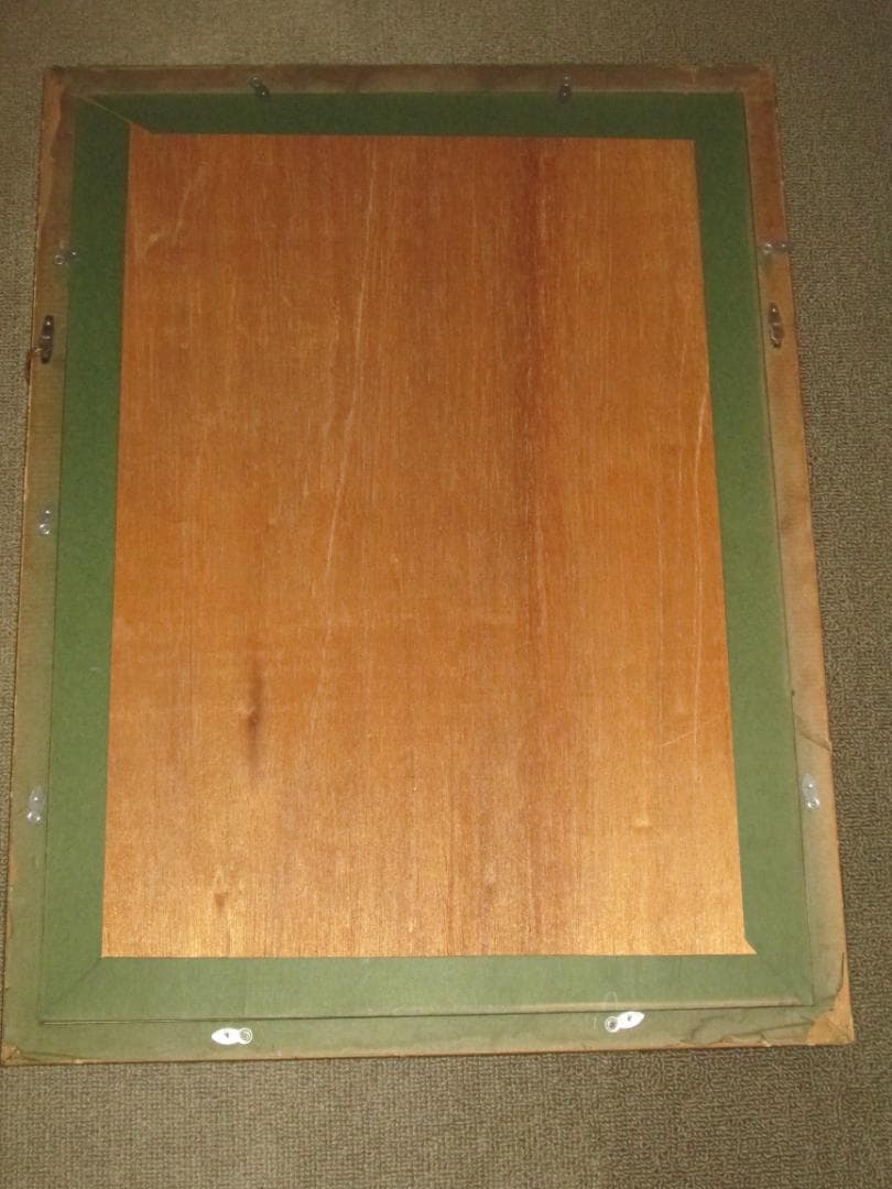 ■平野末光作　リトグラフ　仮題　裸婦　9/30　木製ガラス額　美品　■