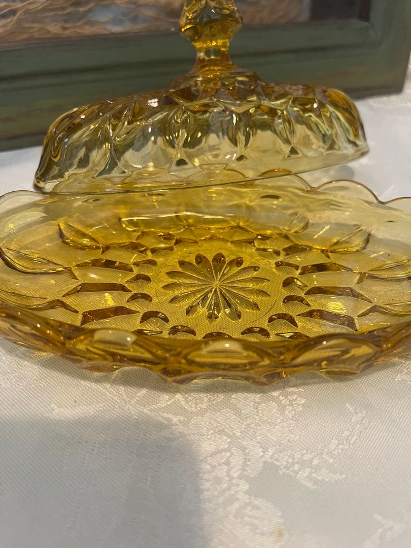 【ヴィンテージ】Anchor Hocking アンバーガラス