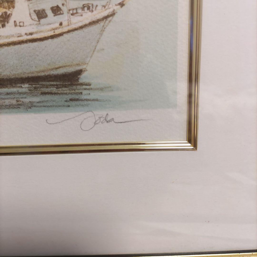 しんちゃん❢織田義郎、版画【ザ・メイフラワー】風景画、銅版画、エッチング、