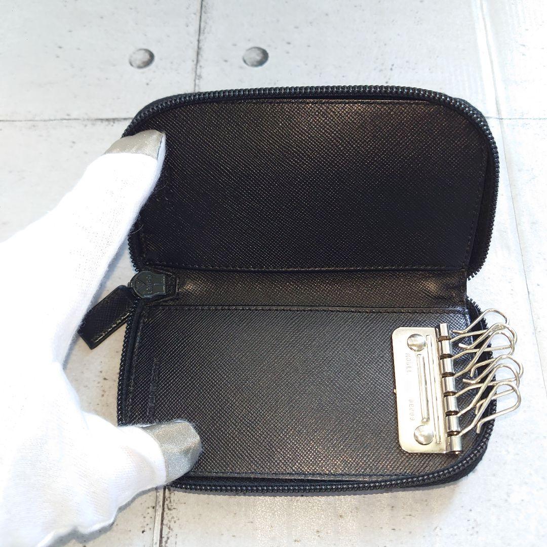 PRADA プラダ キーケース ラウンドファスナー サフィアーノレザー