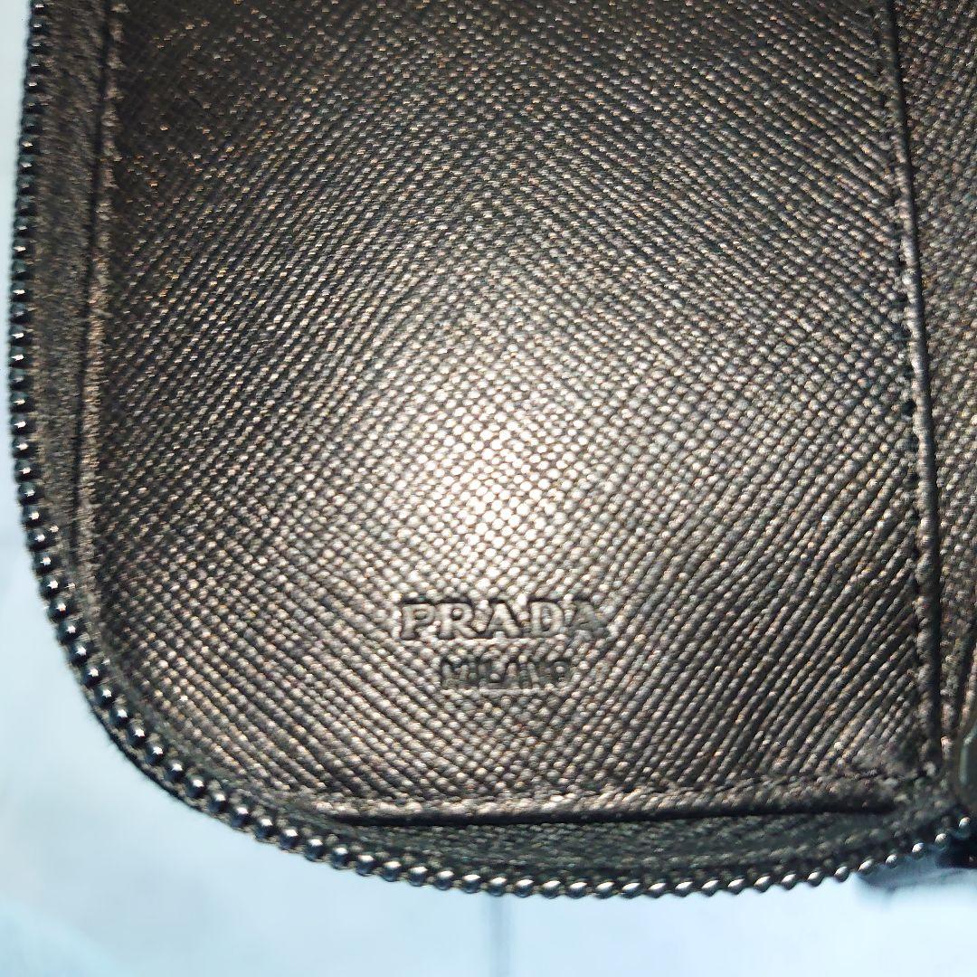 PRADA プラダ キーケース ラウンドファスナー サフィアーノレザー