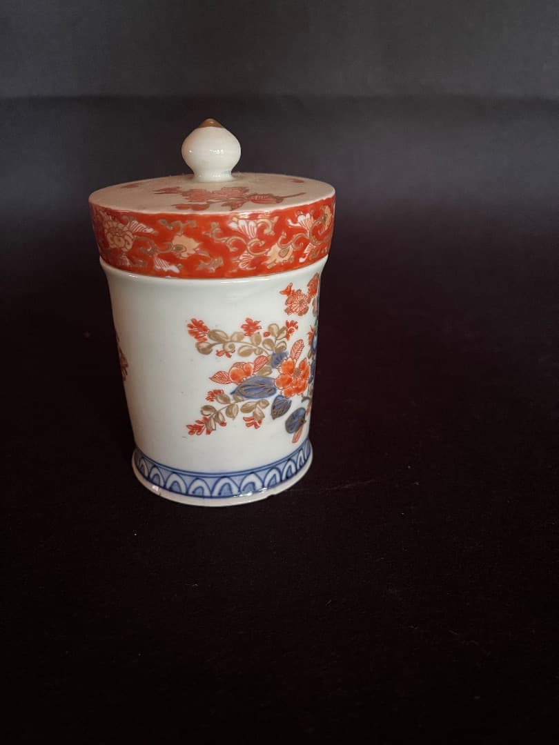 古伊万里　金襴手　蓋付器　骨董　アンティーク