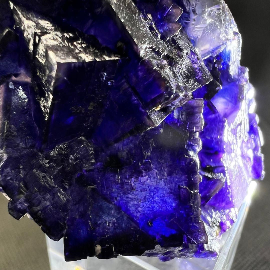 内モンゴル産　濃紺フローライト　セミキャビネットサイズ